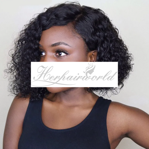 Curly Bob Style 4*4 Closure Lace wig(200% Density)